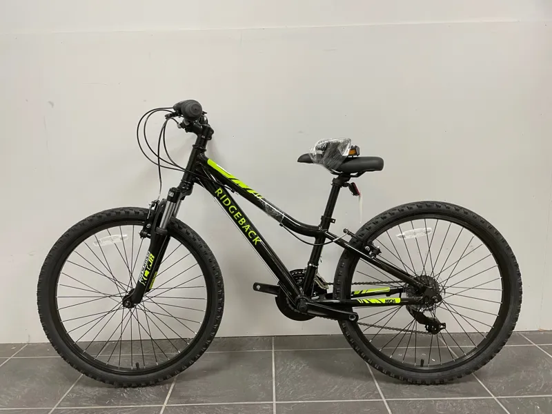 EX-DISPLAY Ridgeback Unisex MX24 Kids Bike 24 Inch Wheel 2022 in Black-1