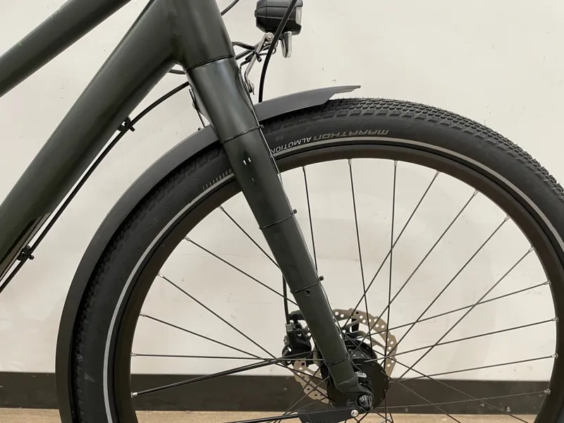 EX-DISPLAY Cube Travel Pro Hybrid Bike Trapeze Frame Small 2022 in Green-3