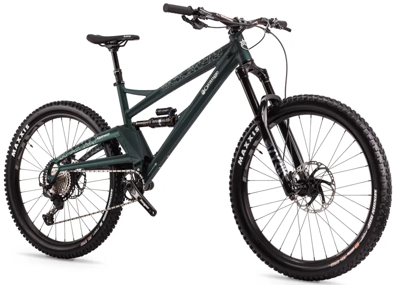 Orange Alpine Evo Launch Edition Full Suspension Mountain Bike 2022 in Stealth Green-1