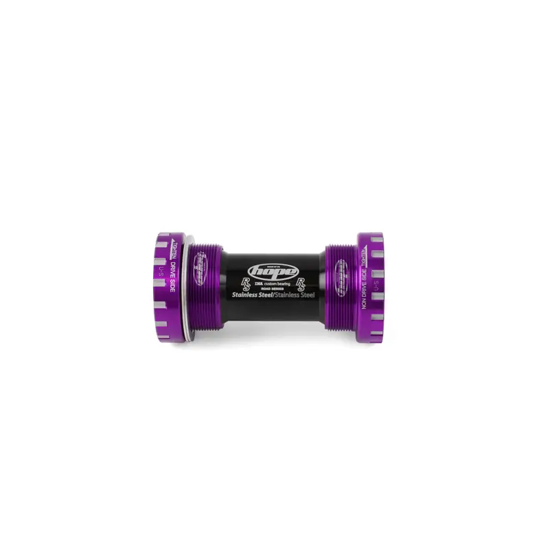 Balfes Bikes Hope Threaded 24mm Bottom Bracket Stainless Road in Purple | Free postage over £30, £10 off first order, price match & 0% finance.