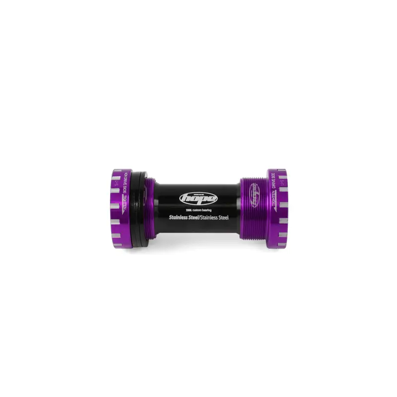 Balfes Bikes Hope Bottom Bracket Stainless 68/73mm in Purple | Free postage over £30, £10 off first order, price match & 0% finance.