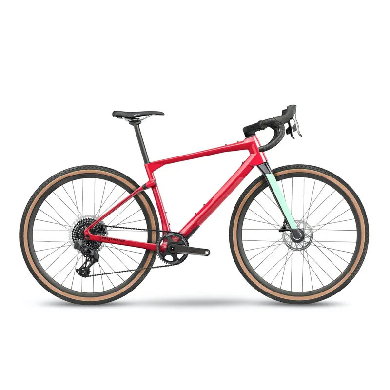 BMC Unrestricted 01 One Red AXS Eagle Gravel Bike 2022 in Coral Red Carbon
