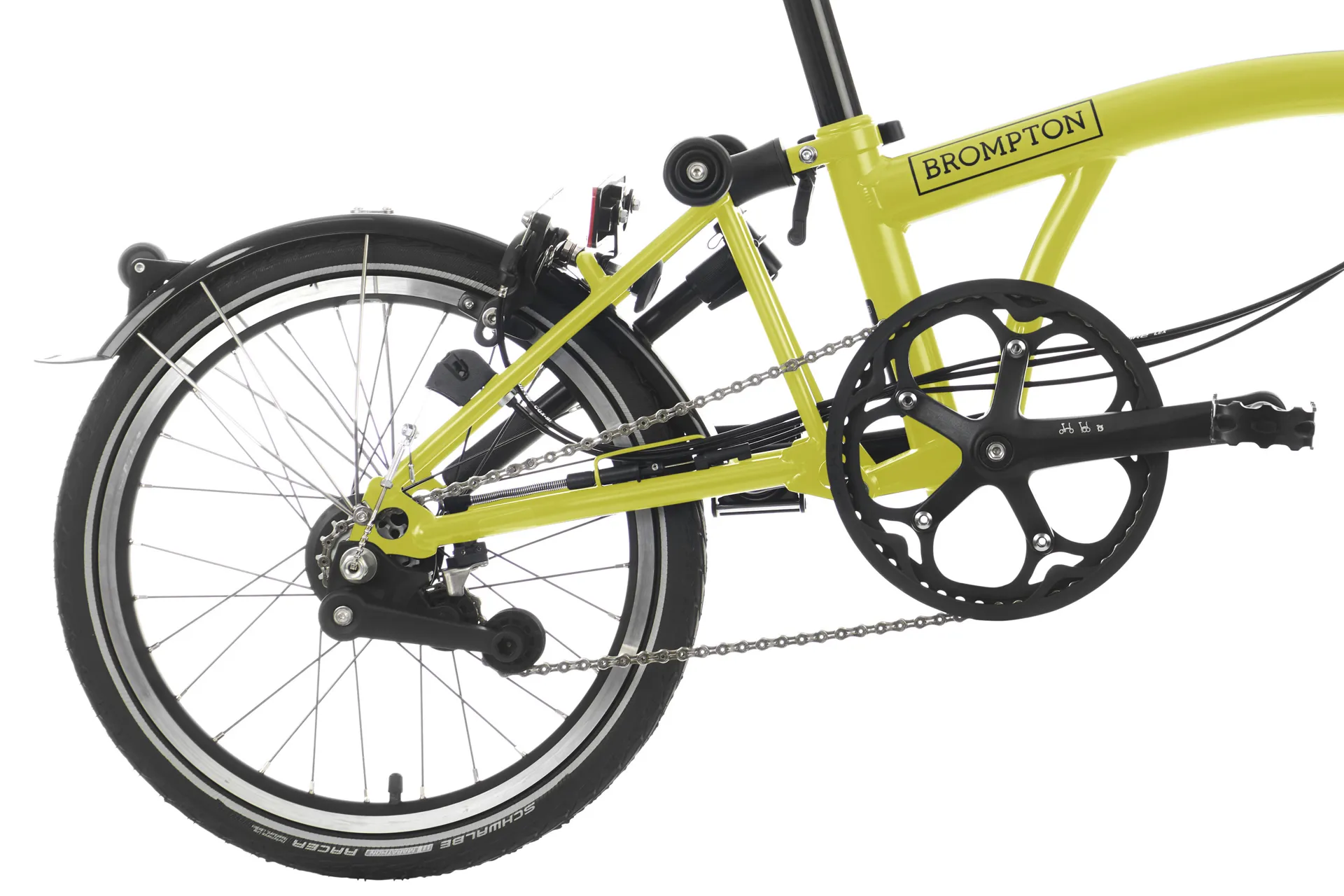 Brompton C Line Explore Folding Bike 2024 in Yuzu Lime