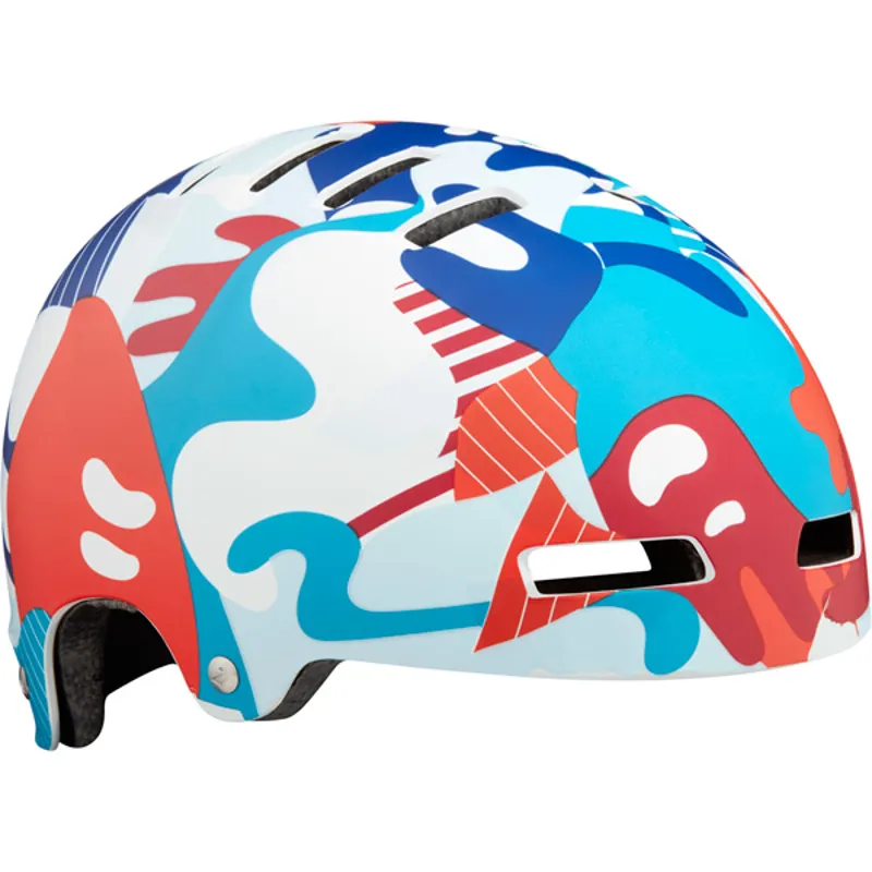 Lazer Street Childs Cycling Helmet in Red and Blue Camo