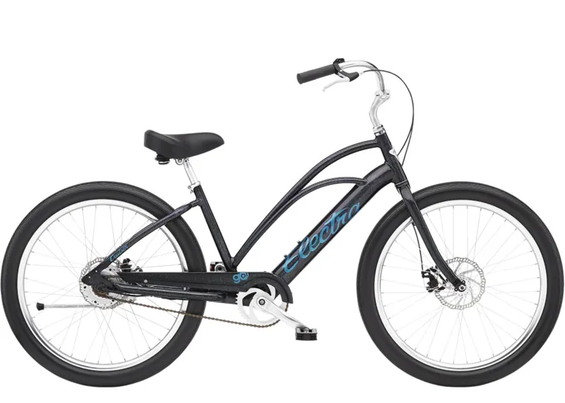 Electra Cruiser Go Step Thru Electric Hybrid Bike 2025 in Galactic Black 
