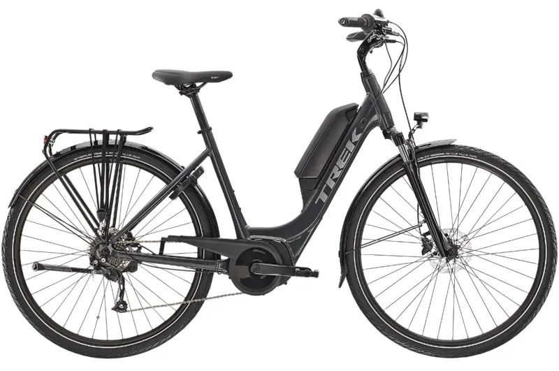 Trek Verve+ 1 Lowstep Downtube Battery 300wh Electric Hybrid Bike 2023 in Grey