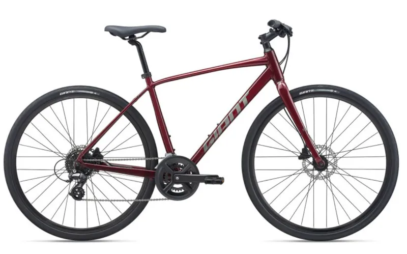 EX DISPLAY Giant Escape 2 Disc Hybrid Bike Medium 2022 in Red 