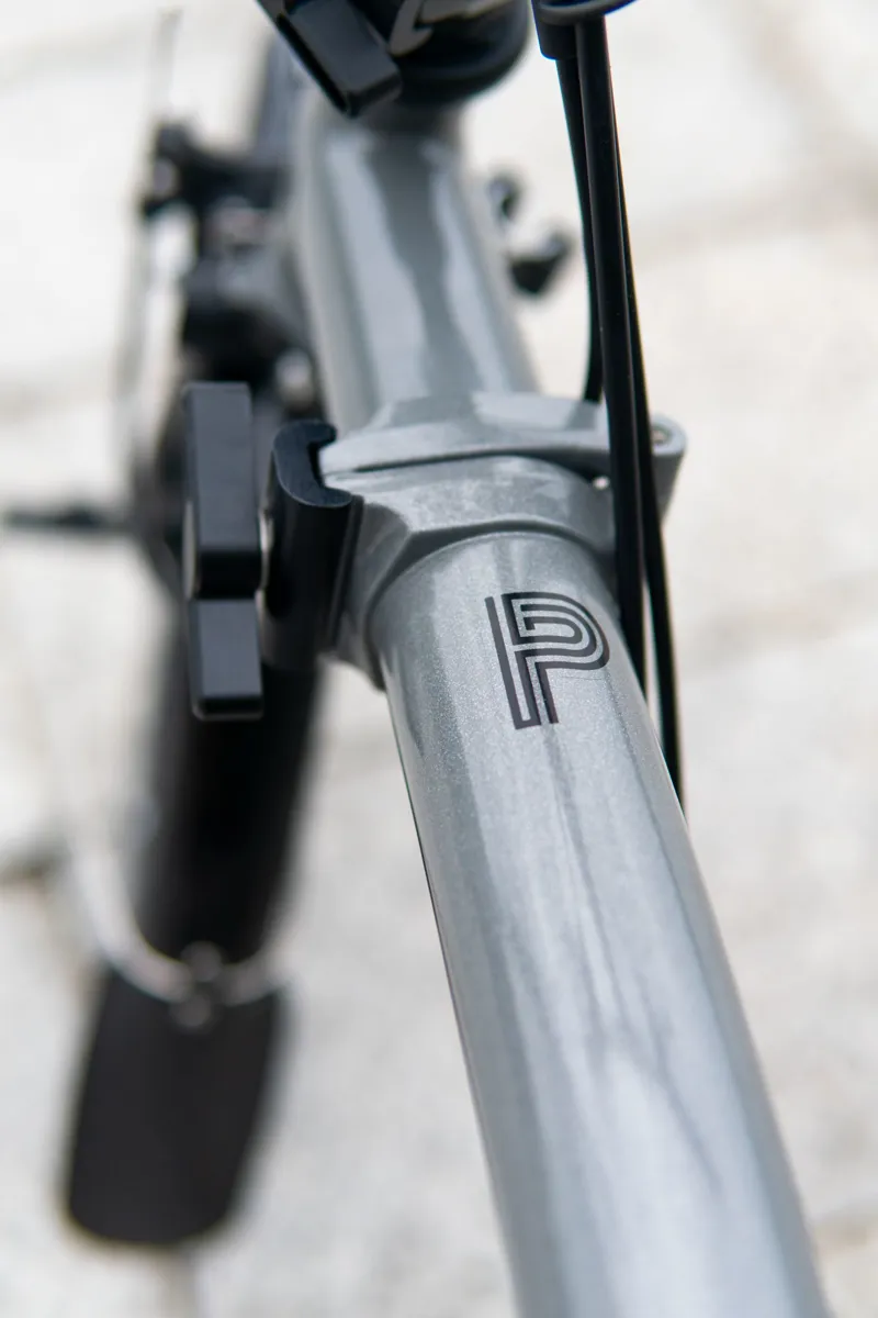 Brompton P Line Urban Mid Folding Bike in Storm Grey-6