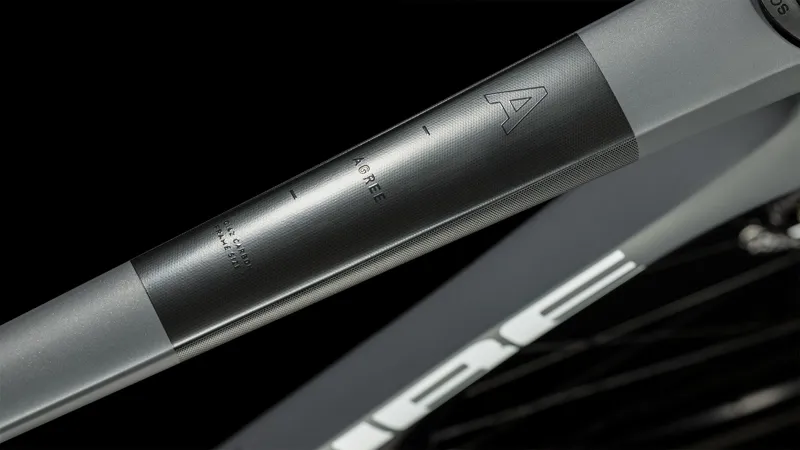 Cube Agree C:62 Carbon Road Bike 2024 in Grey/Black-2