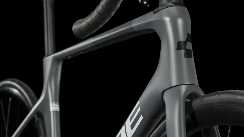 Cube Agree C:62 Carbon Road Bike 2024 in Grey/Black-5
