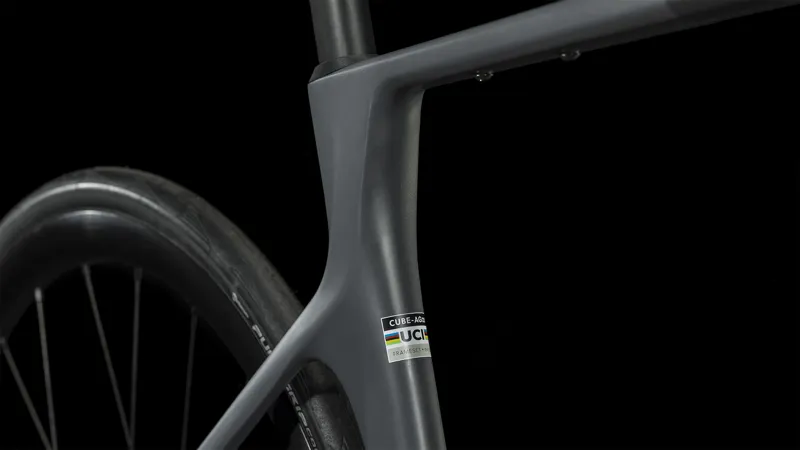 Cube Agree C:62 Carbon Road Bike 2024 in Grey/Black-6