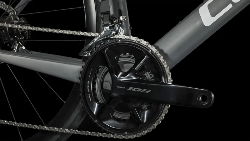 Cube Agree C:62 Carbon Road Bike 2024 in Grey/Black-7