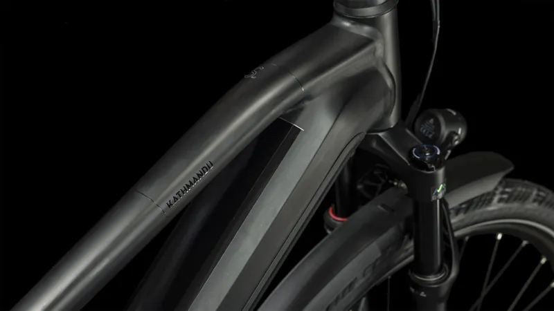 Cube Kathmandu Trapeze Hybrid SLT 750 Electric Bike 2024 in Black/Metal-1