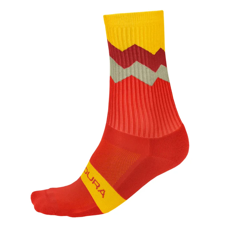Endura Jagged Socks in Paprika