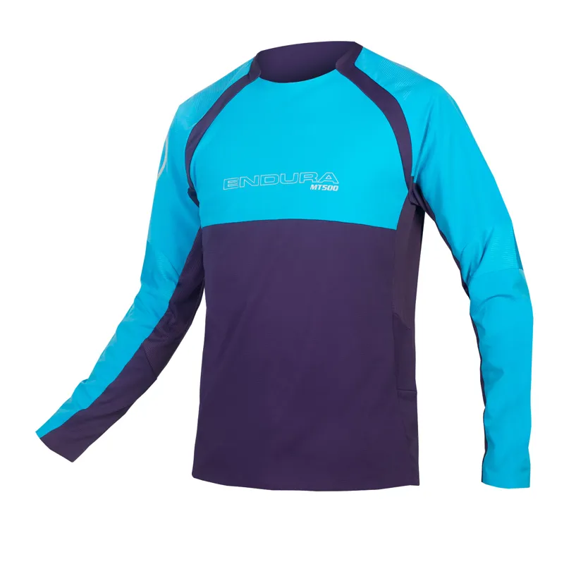 Endura MT500 Burner Long Sleeve Jersey II in Electric Blue 