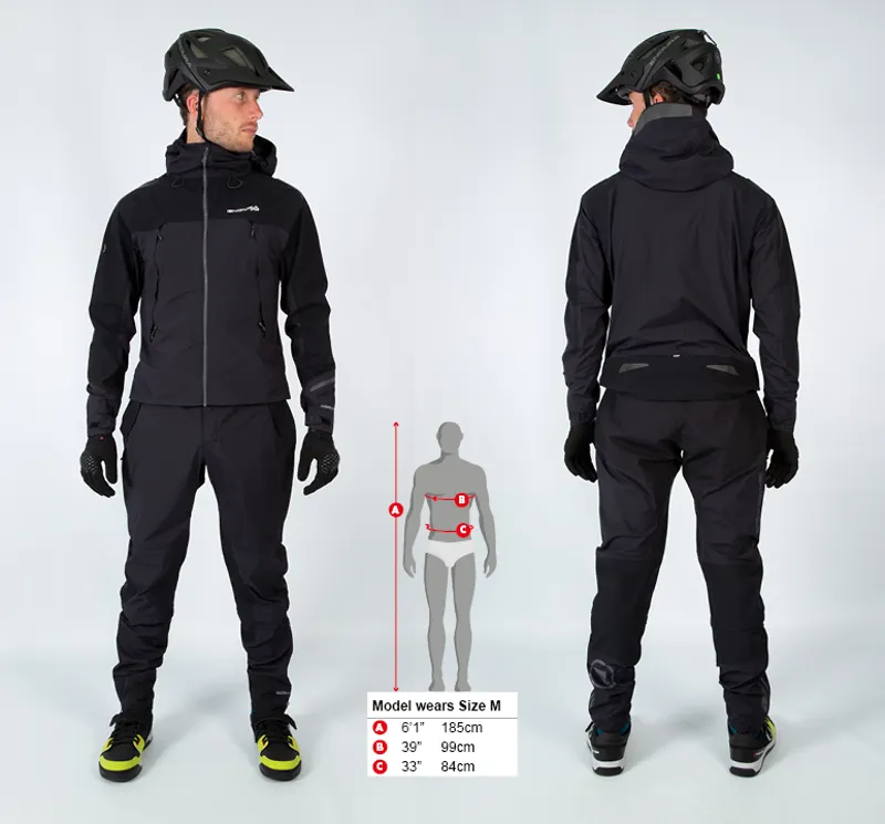 Endura MT500 Waterproof One Piece II in Black -2