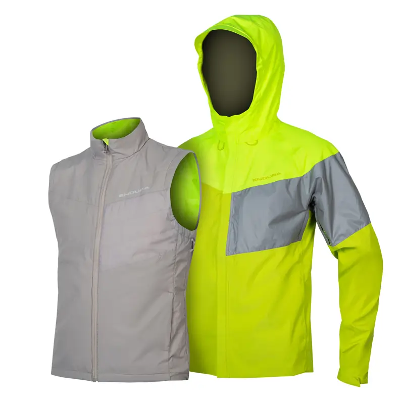 Balfes Bikes Endura Urban Luminite 3 In 1 Jacket II in Hi-Viz Yellow | Free postage over £30, £10 off first order, price match & 0% finance.