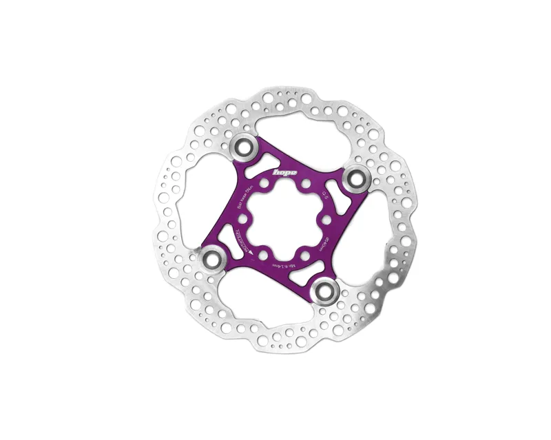 Hope Floating Disc 6 Bolt 140mm Rotor in Purple