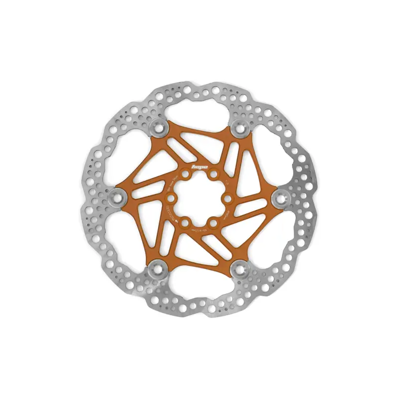 Balfes Bikes Hope Floating Disc 6 Bolt 185mm Rotor in Orange | Free postage over £30, £10 off first order, price match & 0% finance.