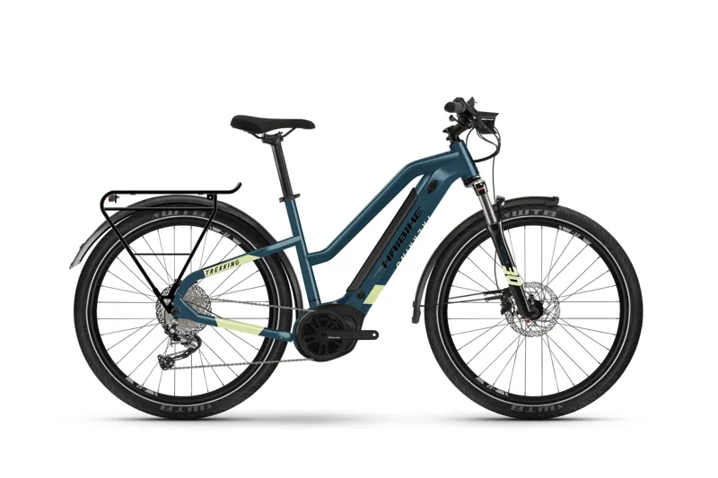 Haibike Trekking 5 i500 low step Electric Hybrid Bike 2022 in Blue