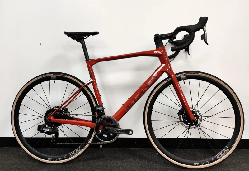 Ex Display BMC Roadmachine One Disc Carbon Road Bike 56cm 2021 in Red