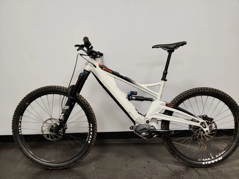 Ex Demo Orange Phase Pro Large Electric Full Suspension Mountain Bike 2021 in White-6