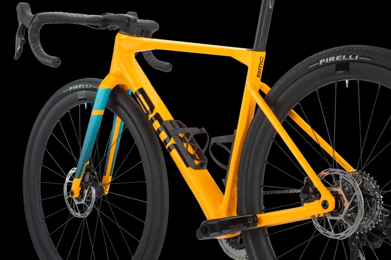 BMC Kaius 01 Three Rival eTap AXS Wide Road Bike 2023 in Orange/Black-5