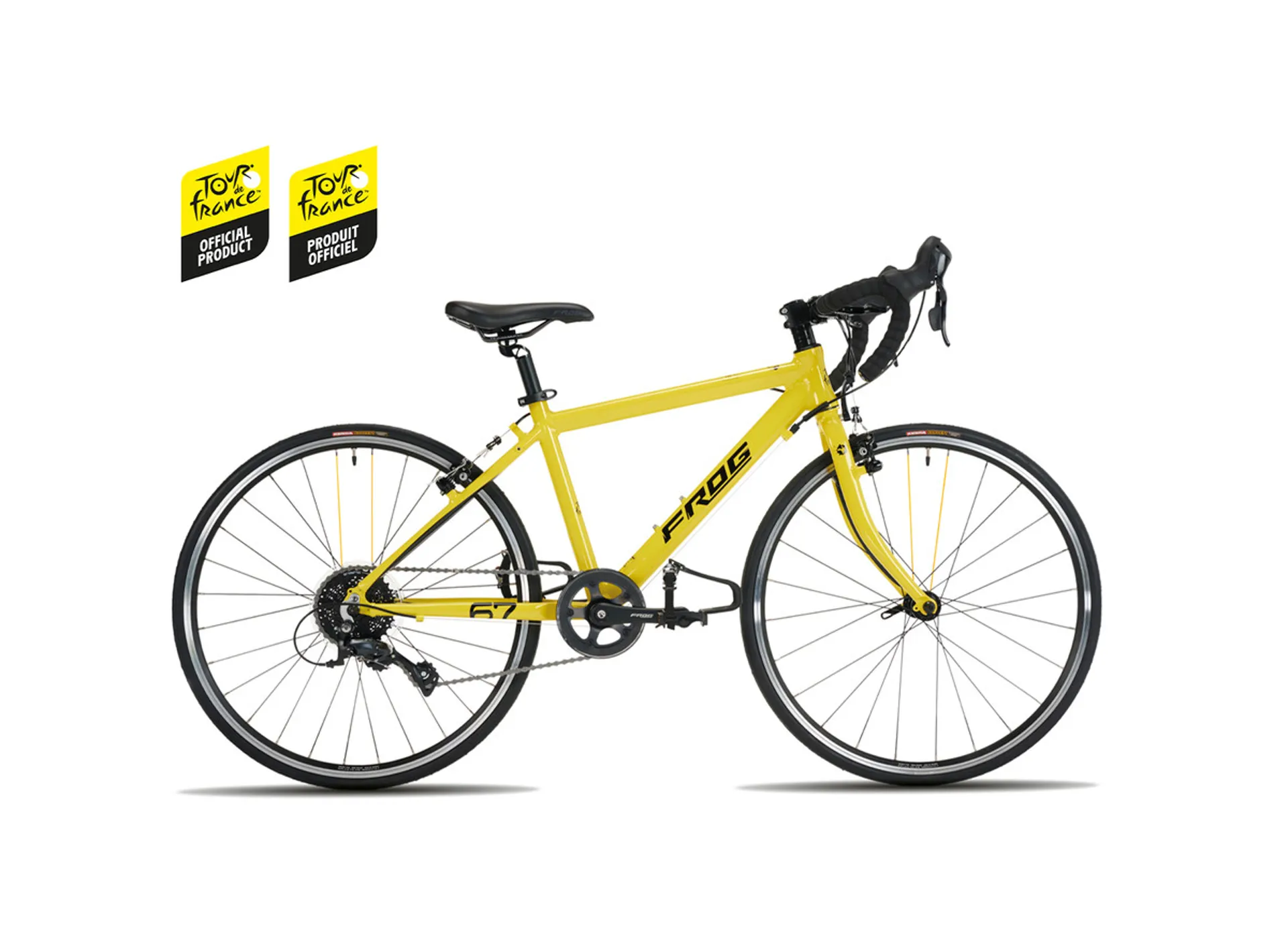 Frog Bikes Road 67 24 inch Road Kids Bike 2023 in Yellow Tour De France ...