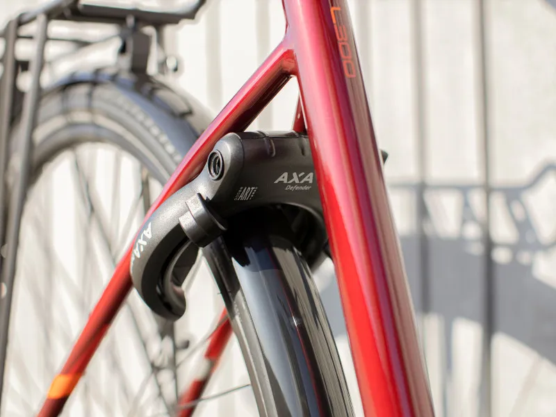 Trek L300 Lowstep Hybrid Bike 2020 in Red-4