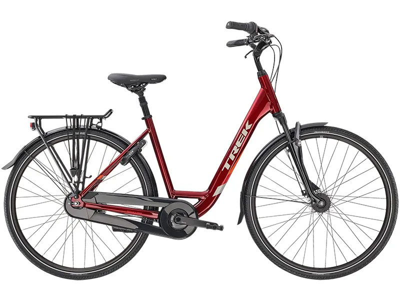 Trek L300 Lowstep Hybrid Bike 2020 in Red