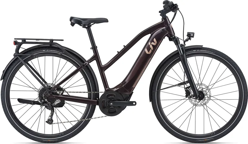 Liv Amiti E+ 2 Step Through Electric Hybrid Bike 2021 in Rosewood 