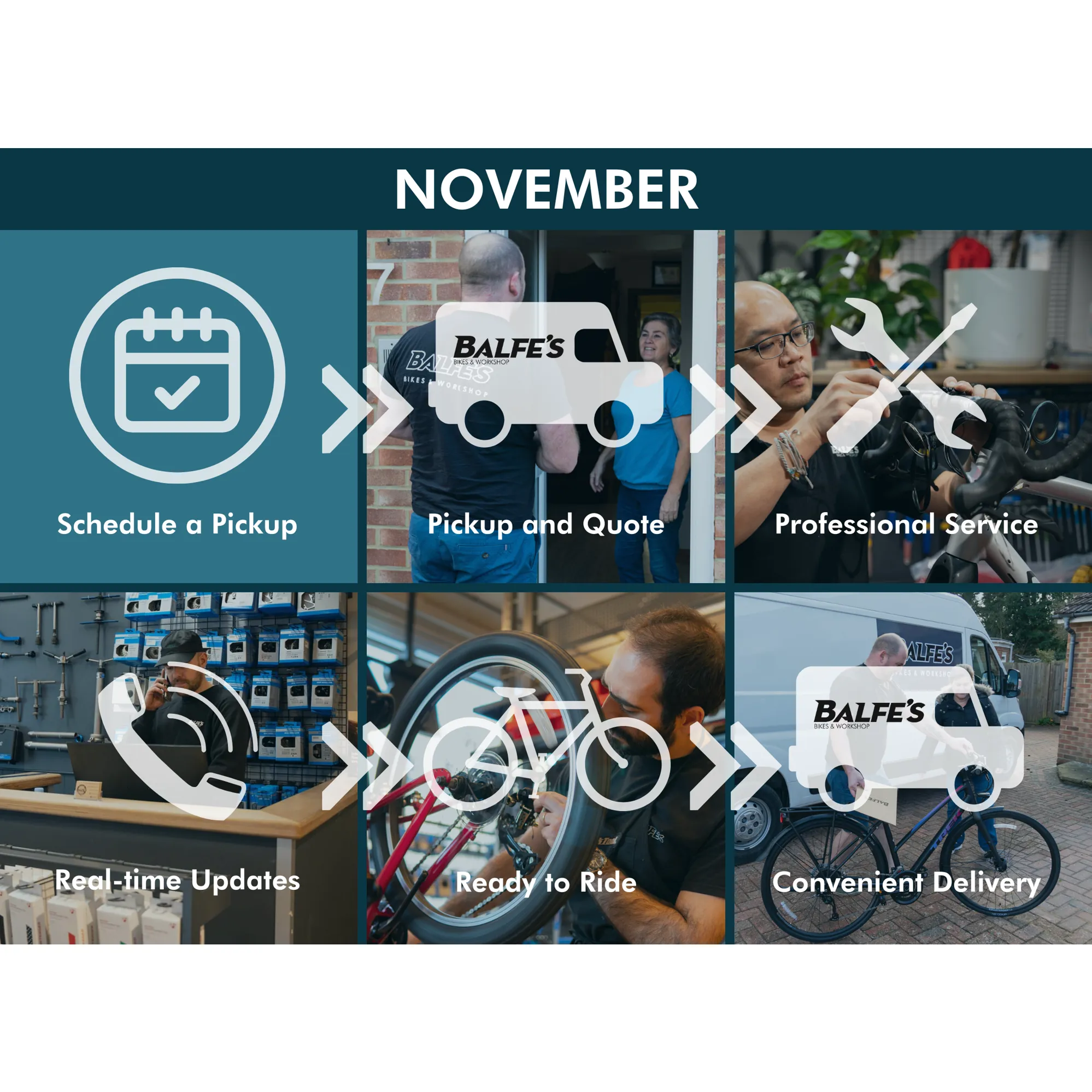 Balfe's Bikes Home Collection Bike Service Reservation- November