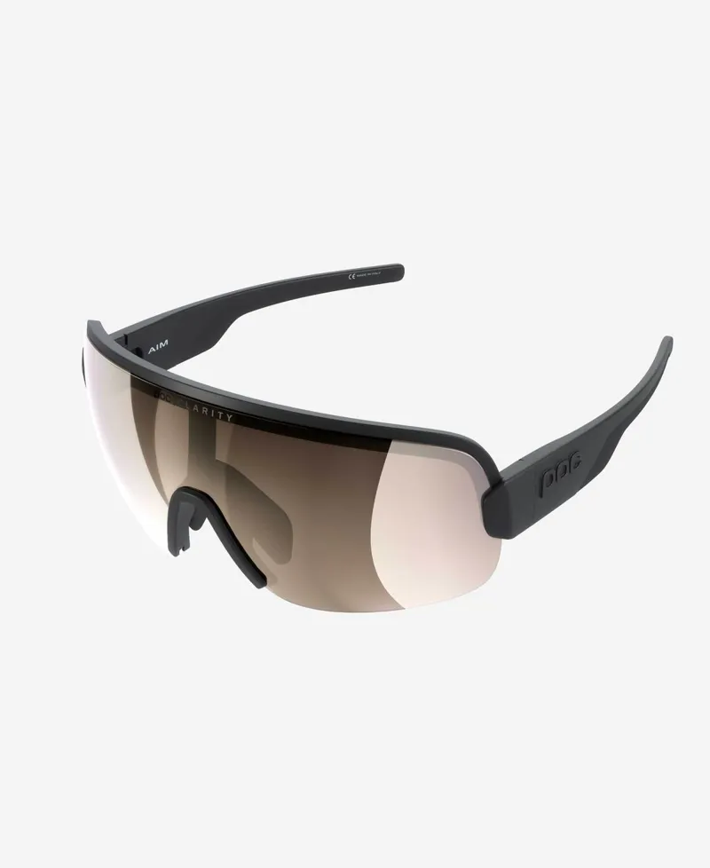 POC Aim Sunglasses in Uranium Black/Silver Mirror-1