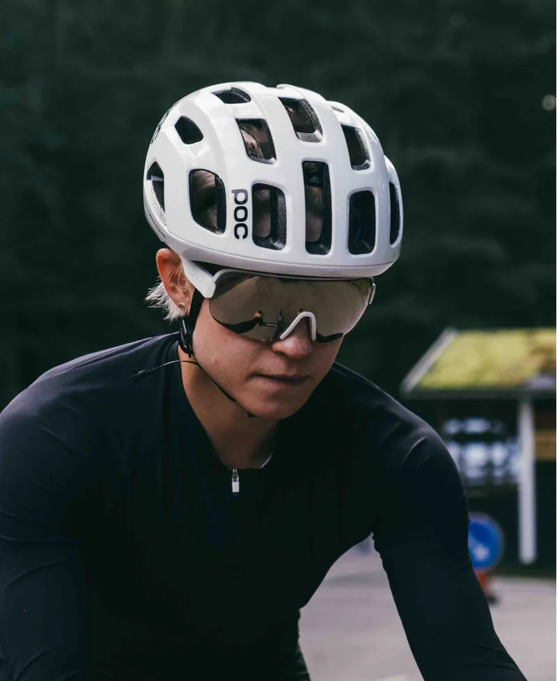 POC Ventral AIR SPIN Road Helmet Hydrogen White Raceday-4