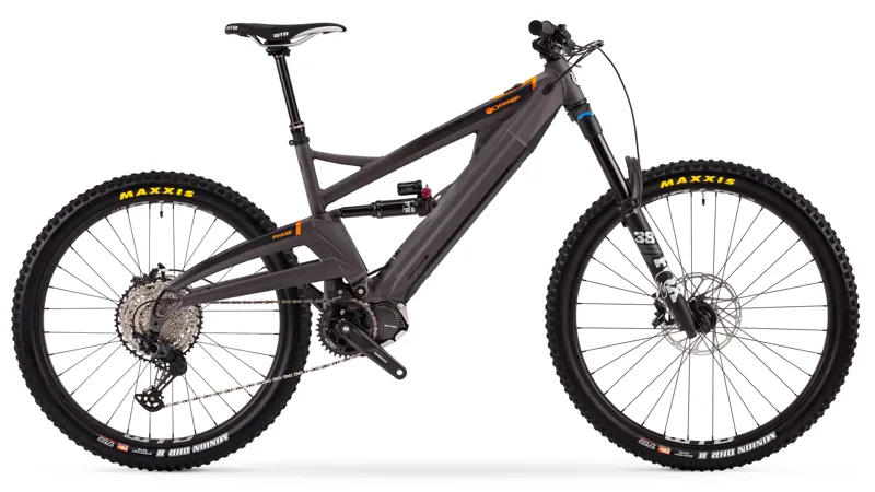 Orange Phase Pro Electric Full Suspension Mountain Bike 2021 in Charcoal Grey
