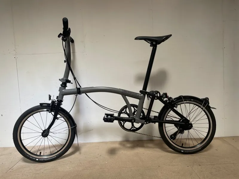 EX-DISPLAY Brompton P Line Urban Low Folding Bike in Storm Grey-2