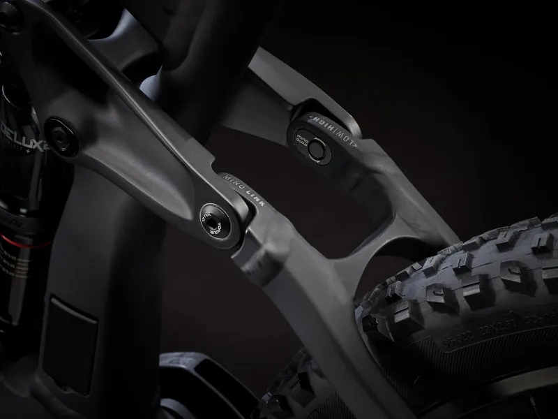 Trek Rail 5 Deore 625Wh Electric Mountain Bike  2023 in Matte Black and Miami Green-5