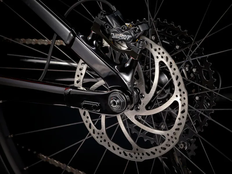 Trek Rail 9.5 Electric Full Suspension Mountain Bike 2022 in Red and Black -6