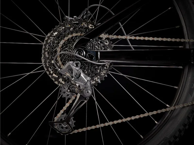 Trek Rail 9.5 Electric Full Suspension Mountain Bike 2022 in Red and Black -9