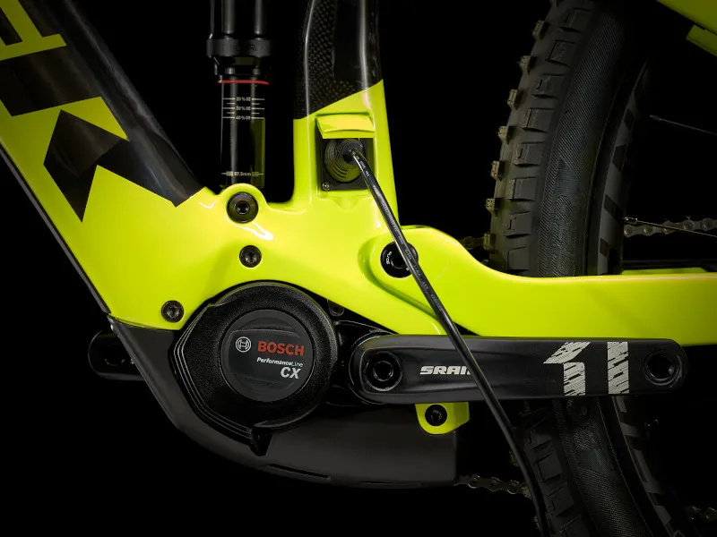 Trek Rail 9.7 NX Full Suspension Electric MTB 2021 in Carbon/Green-2