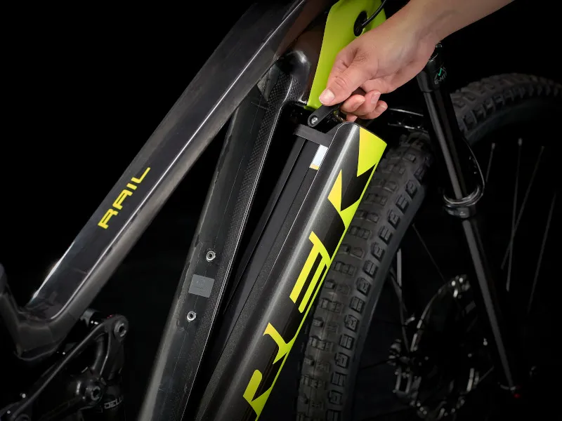 Trek Rail 9.7 NX Full Suspension Electric MTB 2021 in Carbon/Green-3