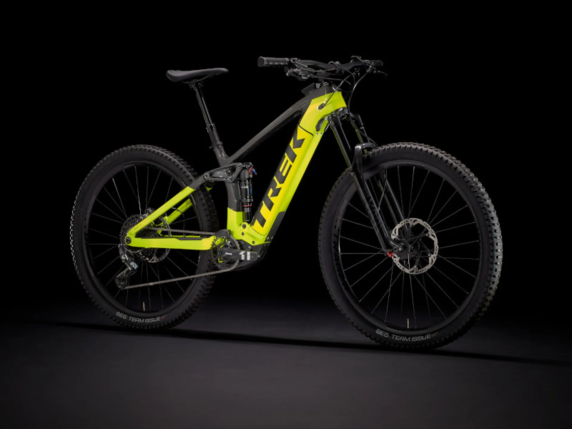 Trek Rail NX Full Suspension Electric MTB 2021 in Carbon/Green