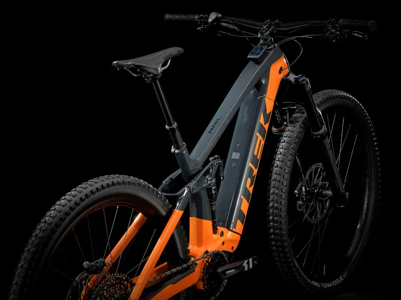 Trek Rail 9.8 Electric Full Suspension Mountain Bike 2021 in Orange-1