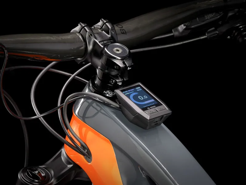 Trek Rail 9.8 Electric Full Suspension Mountain Bike 2021 in Orange-10