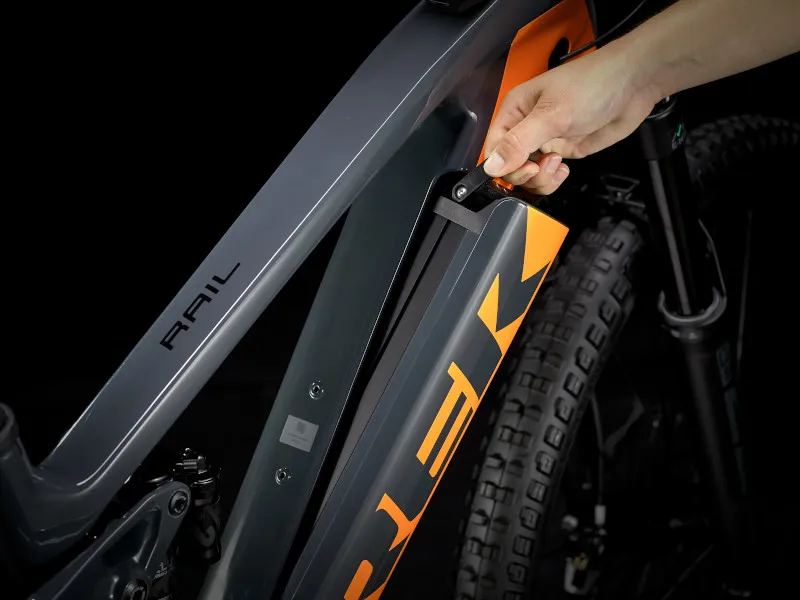 Trek Rail 9.8 Electric Full Suspension Mountain Bike 2021 in Orange-3