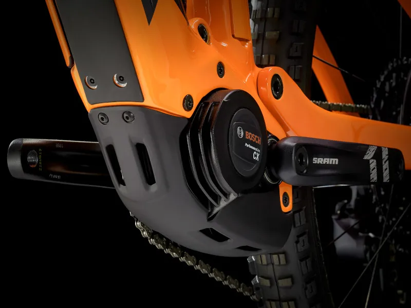 Trek Rail 9.8 Electric Full Suspension Mountain Bike 2021 in Orange-7