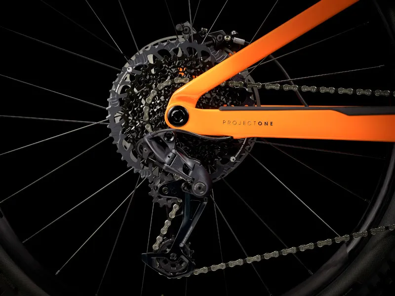 Trek Rail 9.8 Electric Full Suspension Mountain Bike 2021 in Orange-8