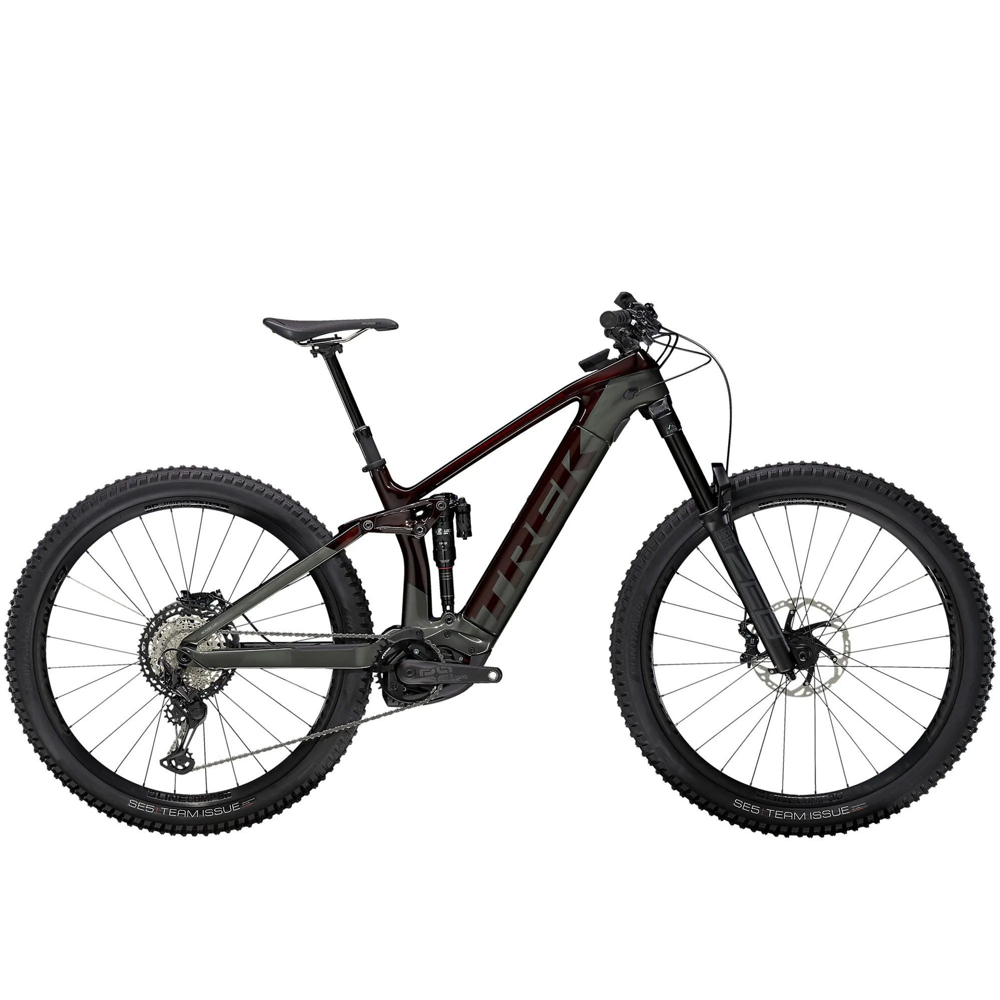 Trek Rail XT Full Suspension Electric MTB 2022 in Red/Gray