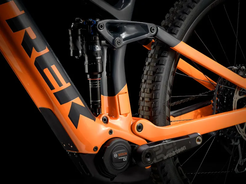 Trek Rail 9.9 X01 AXS Electric Full Suspension Mountain Bike 2021 in Carbon Orange-6