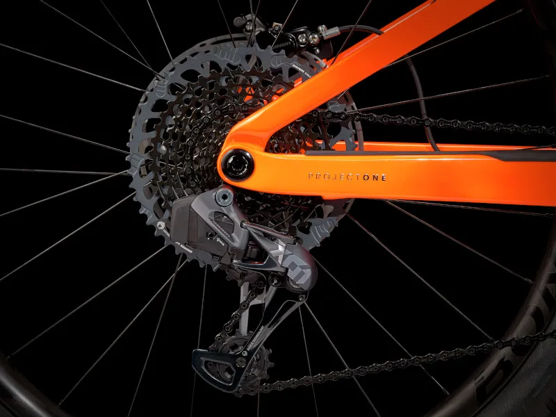 Trek Rail 9.9 X01 AXS Electric Full Suspension Mountain Bike 2021 in Carbon Orange-8